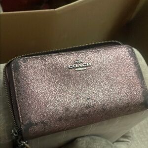 Coach Glittery Purple Wallet